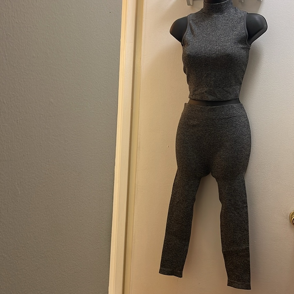 Mock neck spandex  set